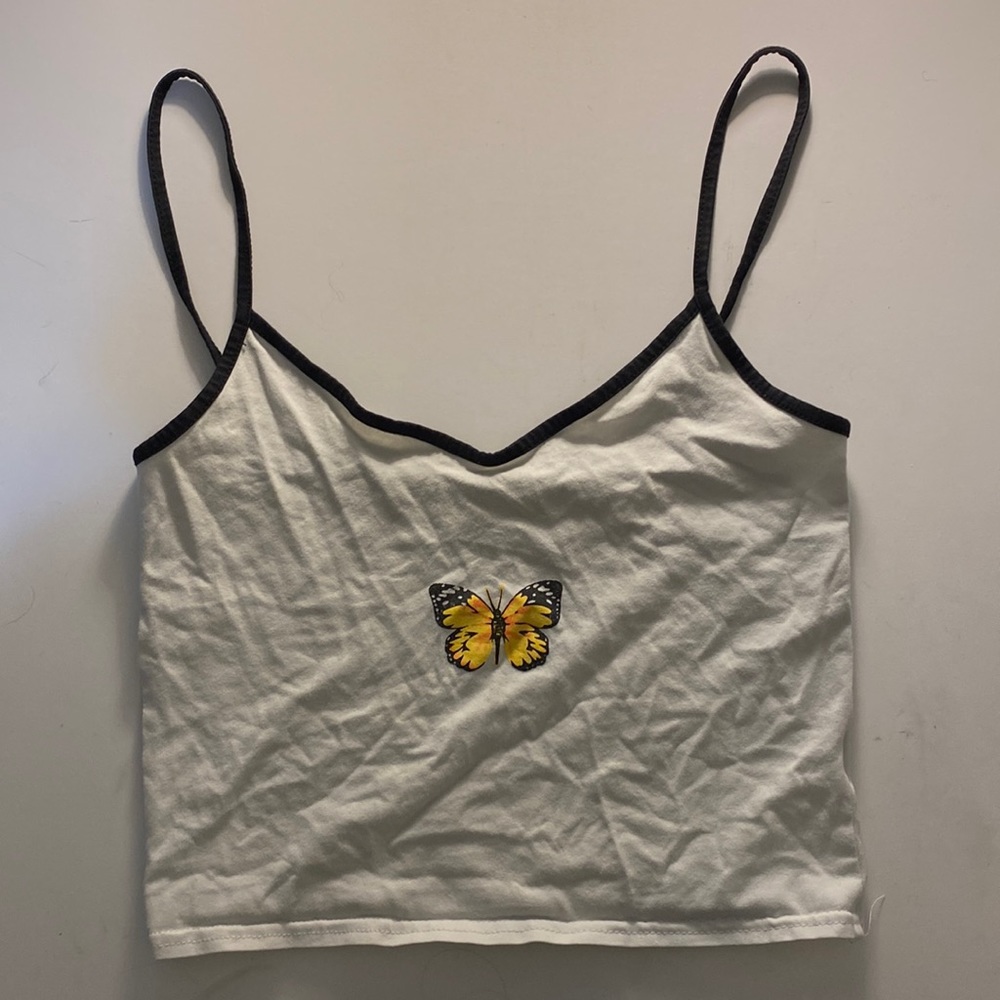 butterfly tank top crop top
